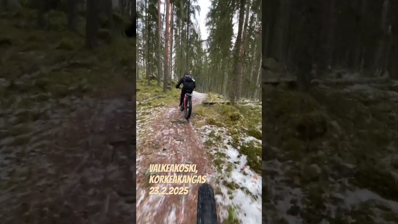Talvipolut. Korkeakangas. 23.2.202025 #mtb #Talvipy&ouml;r&auml;ily #Valkeakoski