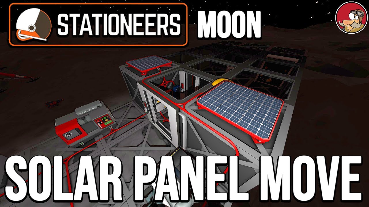 Перемещение солнечных панелей на крышу — игровой процесс Stationeers Moon