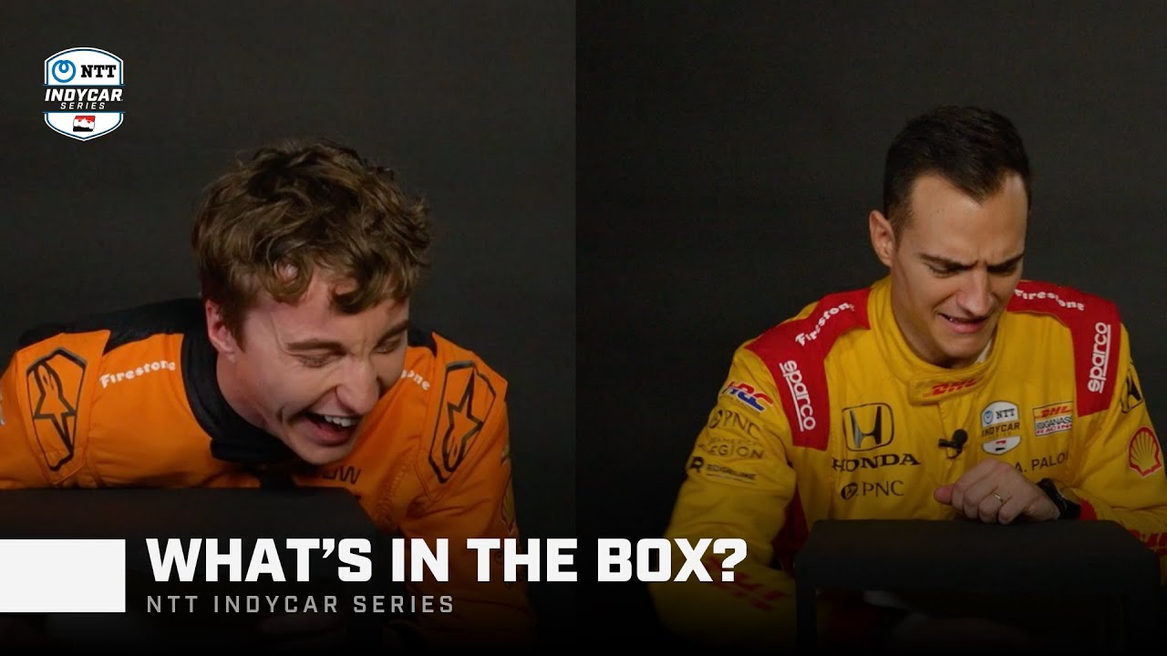 INDYCAR drivers attempt 'What's in the Box?' challenge 😂