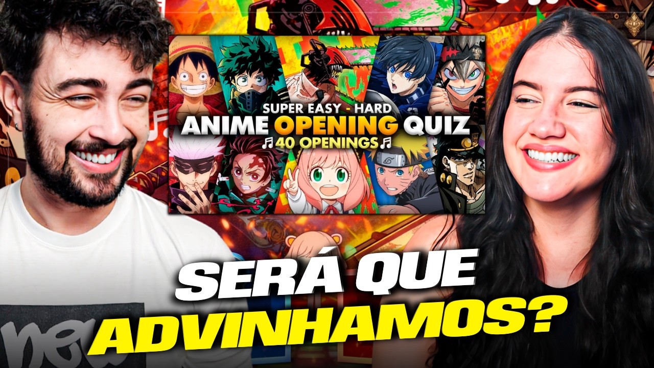 ADIVINHE O OPENING/ABERTURA DO ANIME 🎶 (Super Fácil - Difícil) 40 Openings 🔊 React