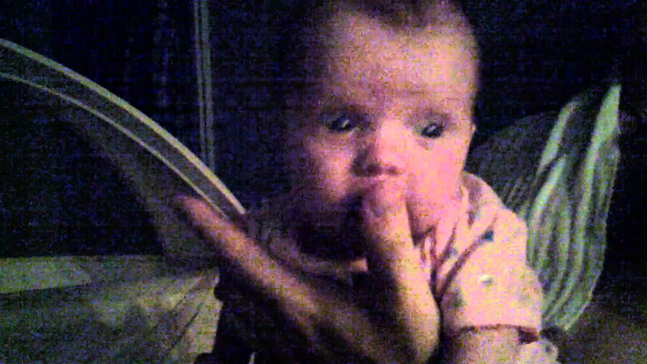 Millie eats Daddy's hand
