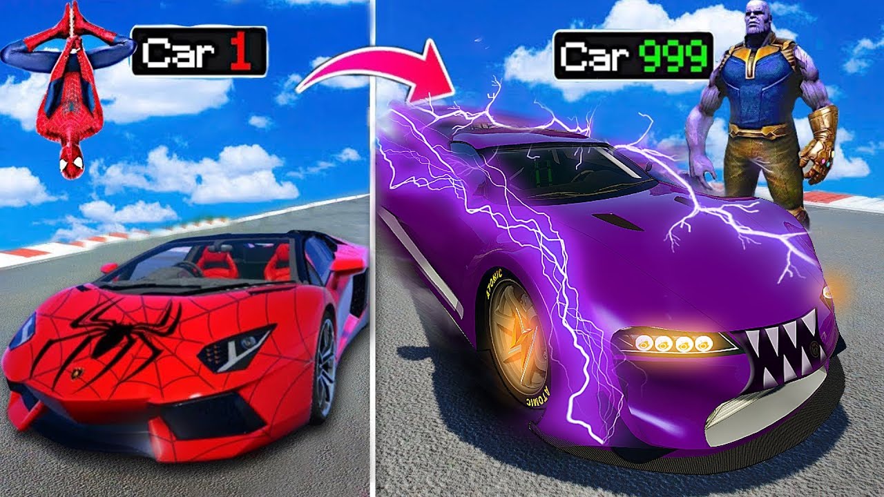 GTA 5 : Upgrading SUPERHERO Cars To GOD HERO Cars !! MALAYALAM