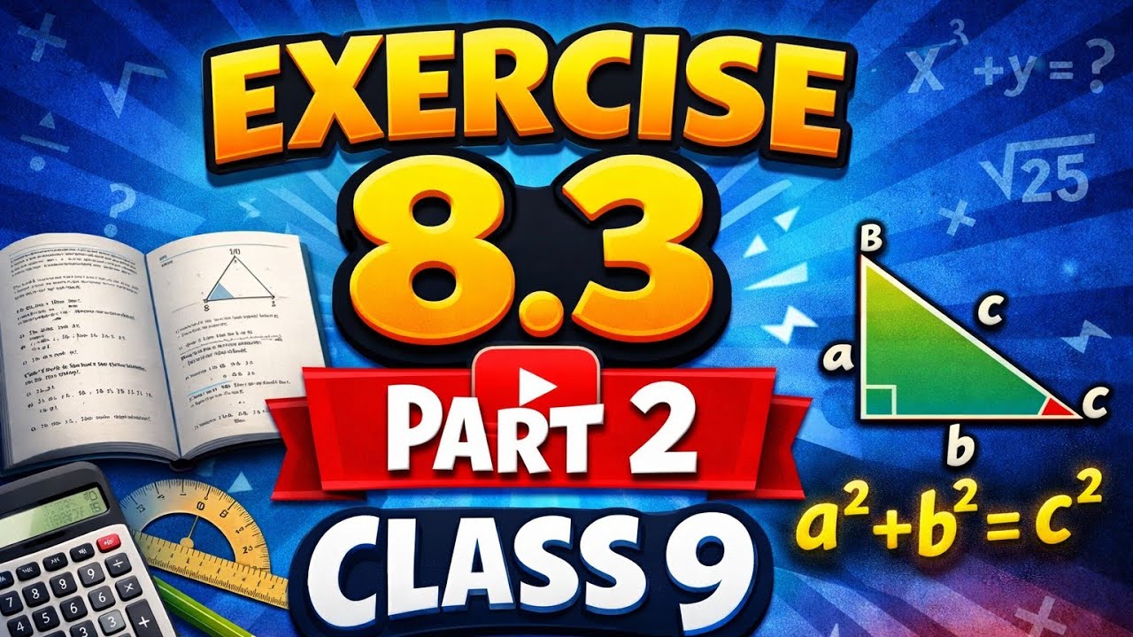 Exercise 8.3|Part 2|Class 9|Sindh textbook Board Jamshoro 