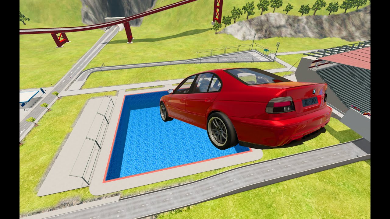 INSANE Car Jumps Into Pool 💦🚗 | BeamNG.drive Crashes & Physics Test