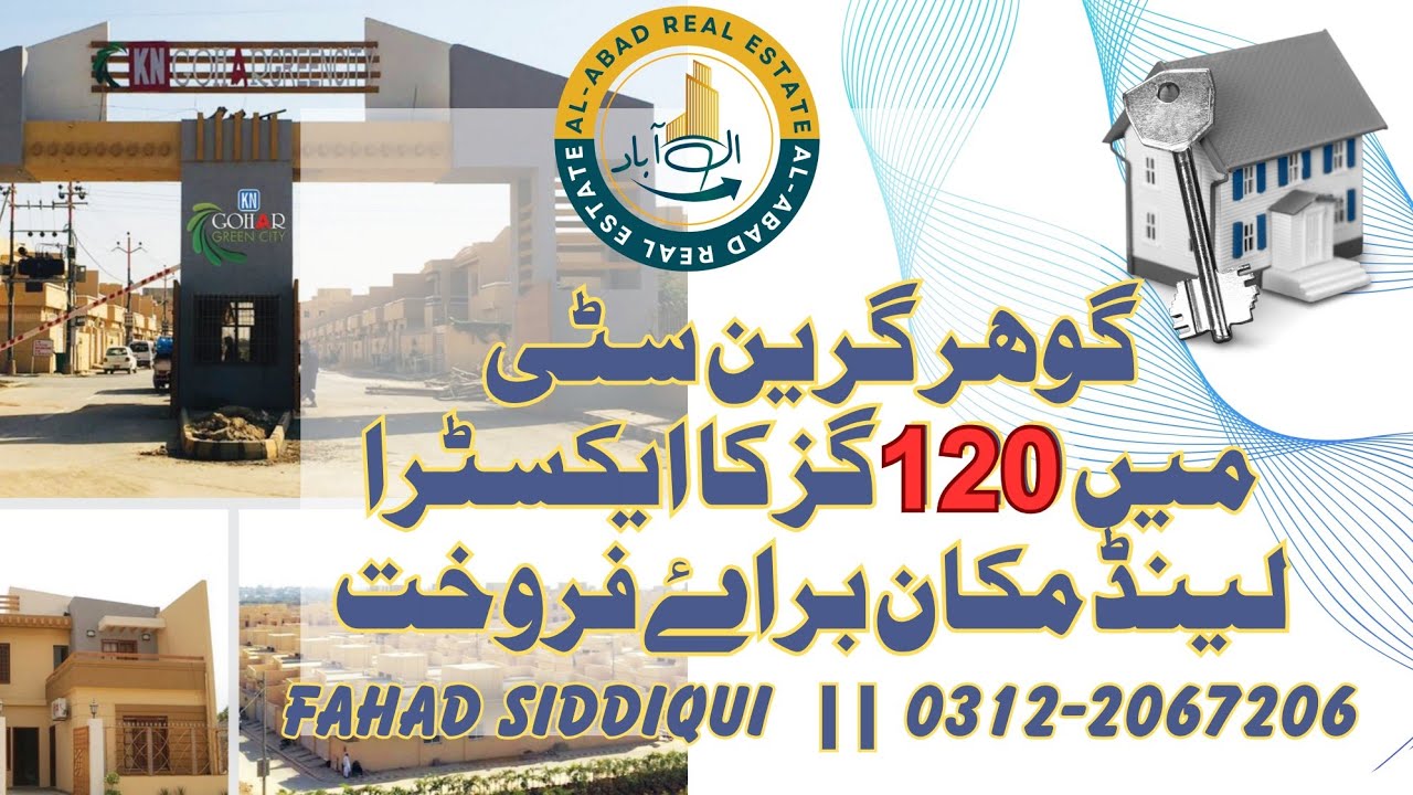120 Sq yd with extra land house for sale in gohar green city