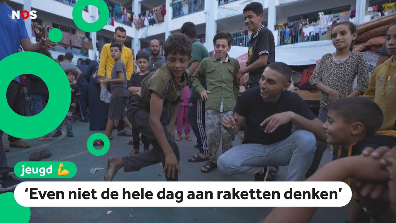 Kinderen in Gaza leren breakdancen