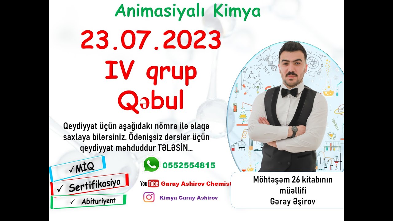 23 iyul 2023 qəbul sualları 4-cü qrup kimya fizika biologiya