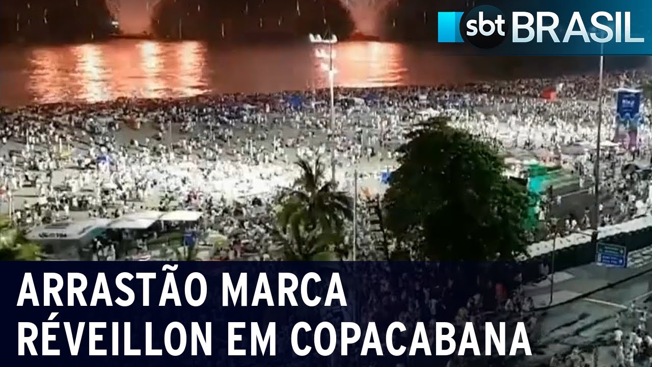 Tumulto em Copacabana termina com 4 esfaqueados na virada do ano | SBT Brasil (01/01/22)
