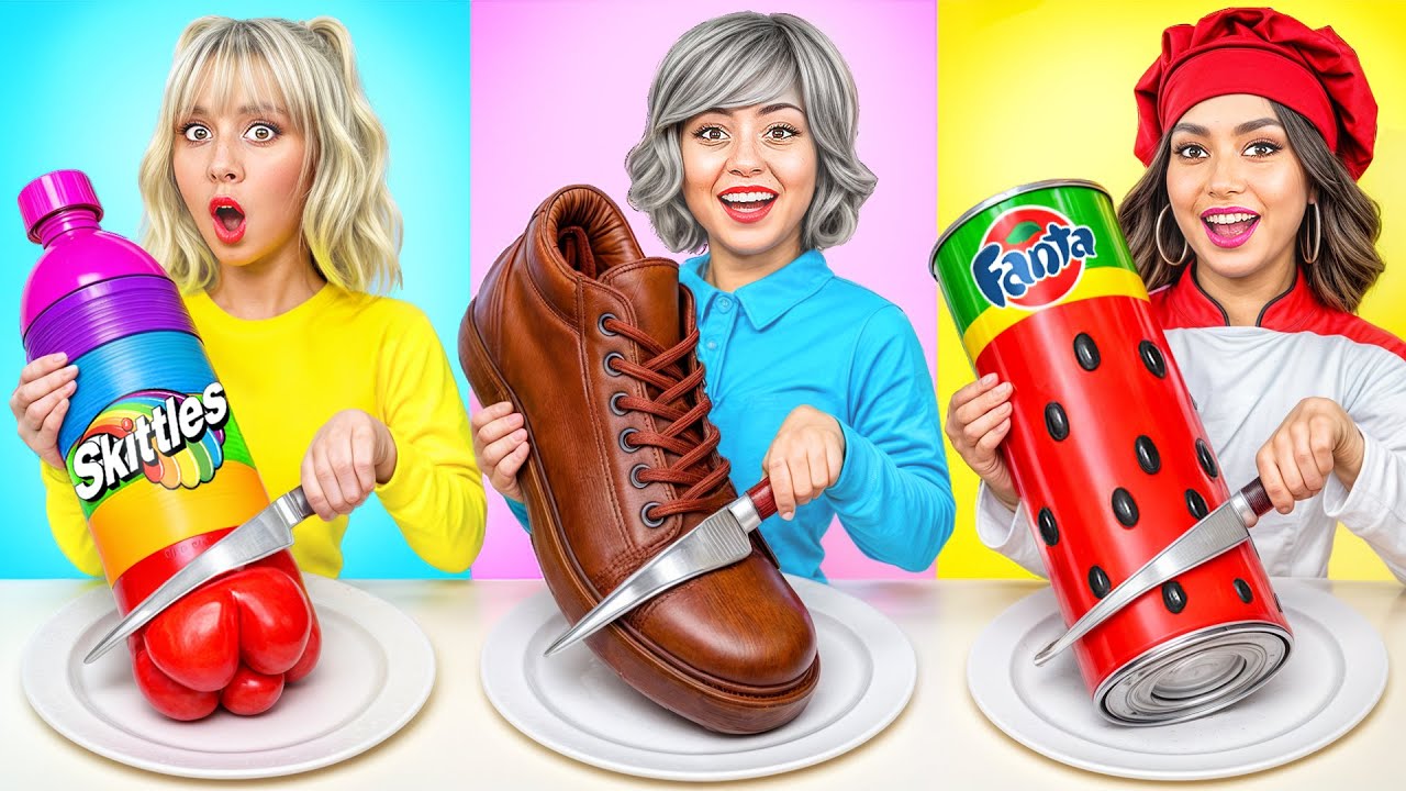 Me vs Grandma Cooking Challenge! Cake Decorating & Food Competition by Turbo Team
