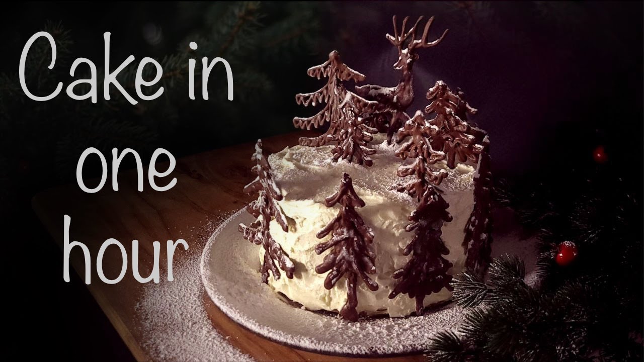 🎄Kuchen: „Winterwald“. Nur 1 Stunde – und der Kuchen ist fertig. Sehr originell, lecker und einfach