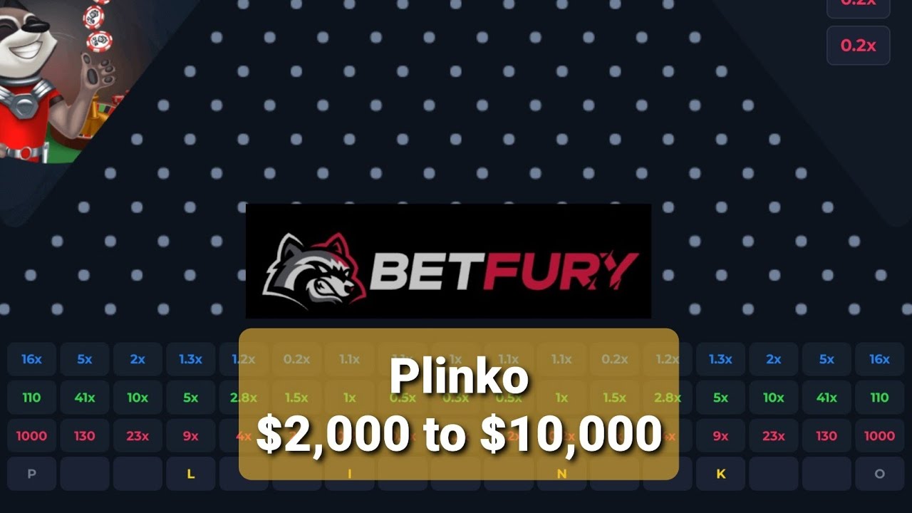 Bitcoinerz - Plinko session with Betfury - $2,000 to $10,000