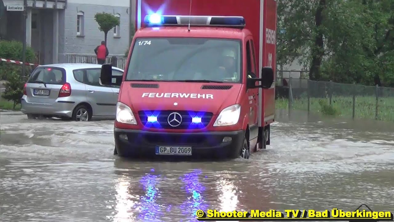 Bad Überkingen | Großeinsatz | 2 Flutwellen | Führungsstab | Feuerwehr | THW | Evakuierung | Fils