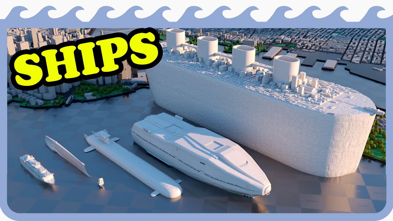 ➤ Fictional WATERCRAFTS size Comparison ⚓️ (3D)