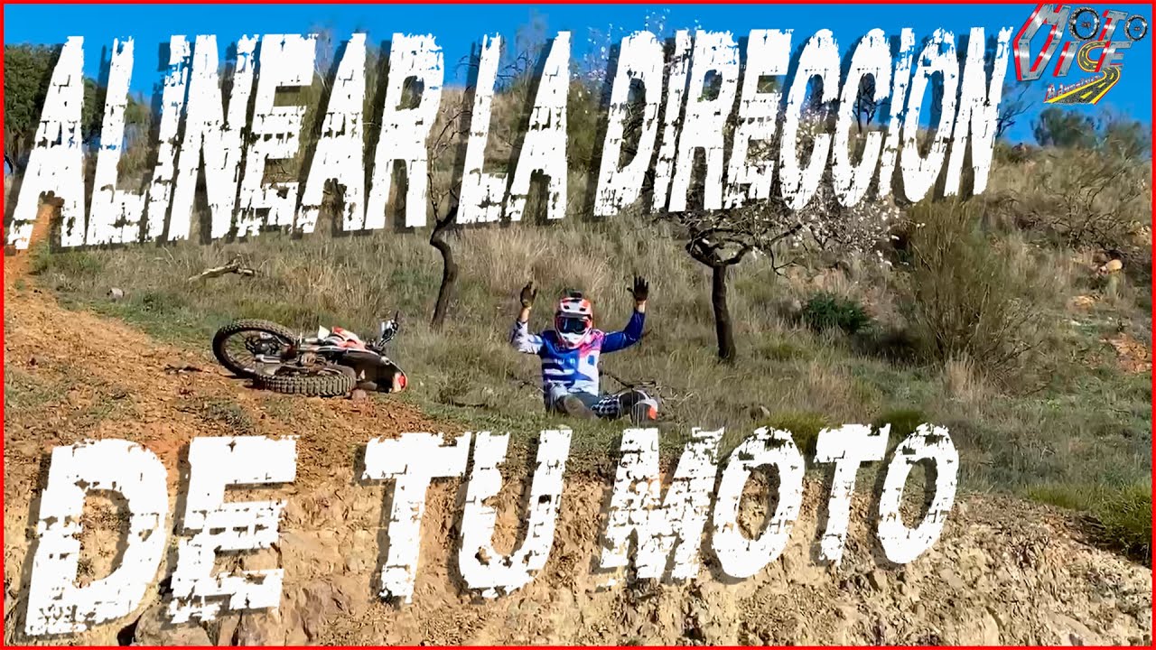 Como alinear la dirección de una moto// Enderezar el manubrio de una moto tras una caída.✌😃!!