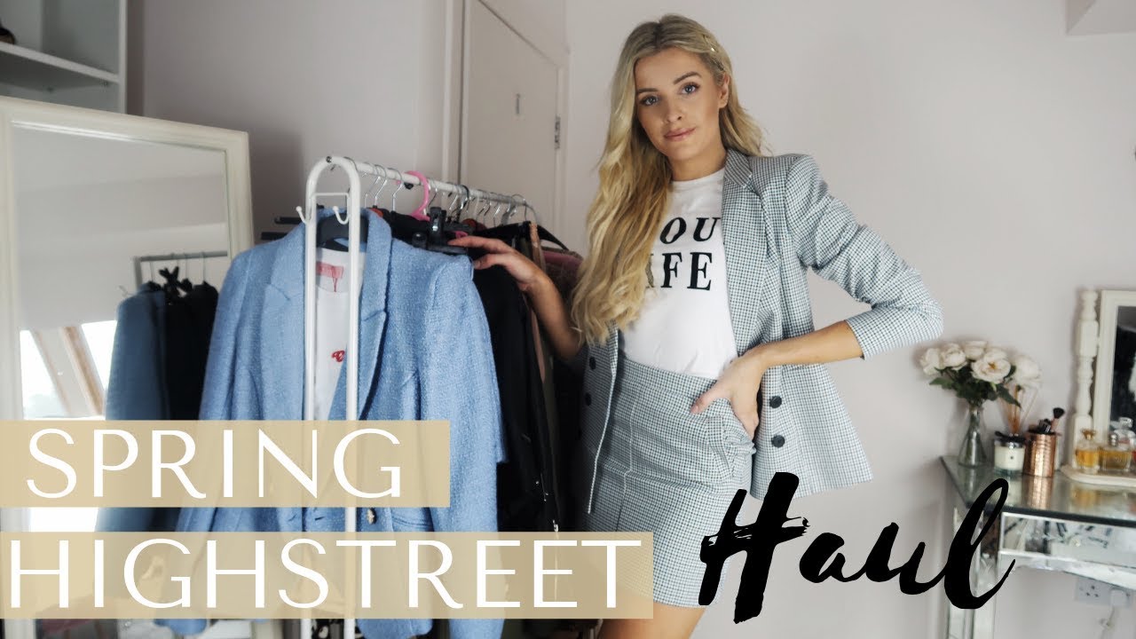 SPRING HIGHSTREET HAUL & TRY ON | ZARA, H&M, RIVER ISLAND, & MORE