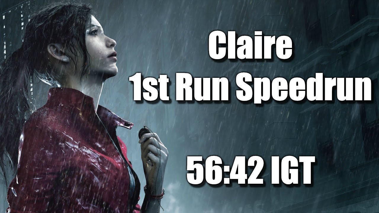 RE2 - Claire 1st Run Speedrun in 56:42 [New Game, Standard, 120FPS]
