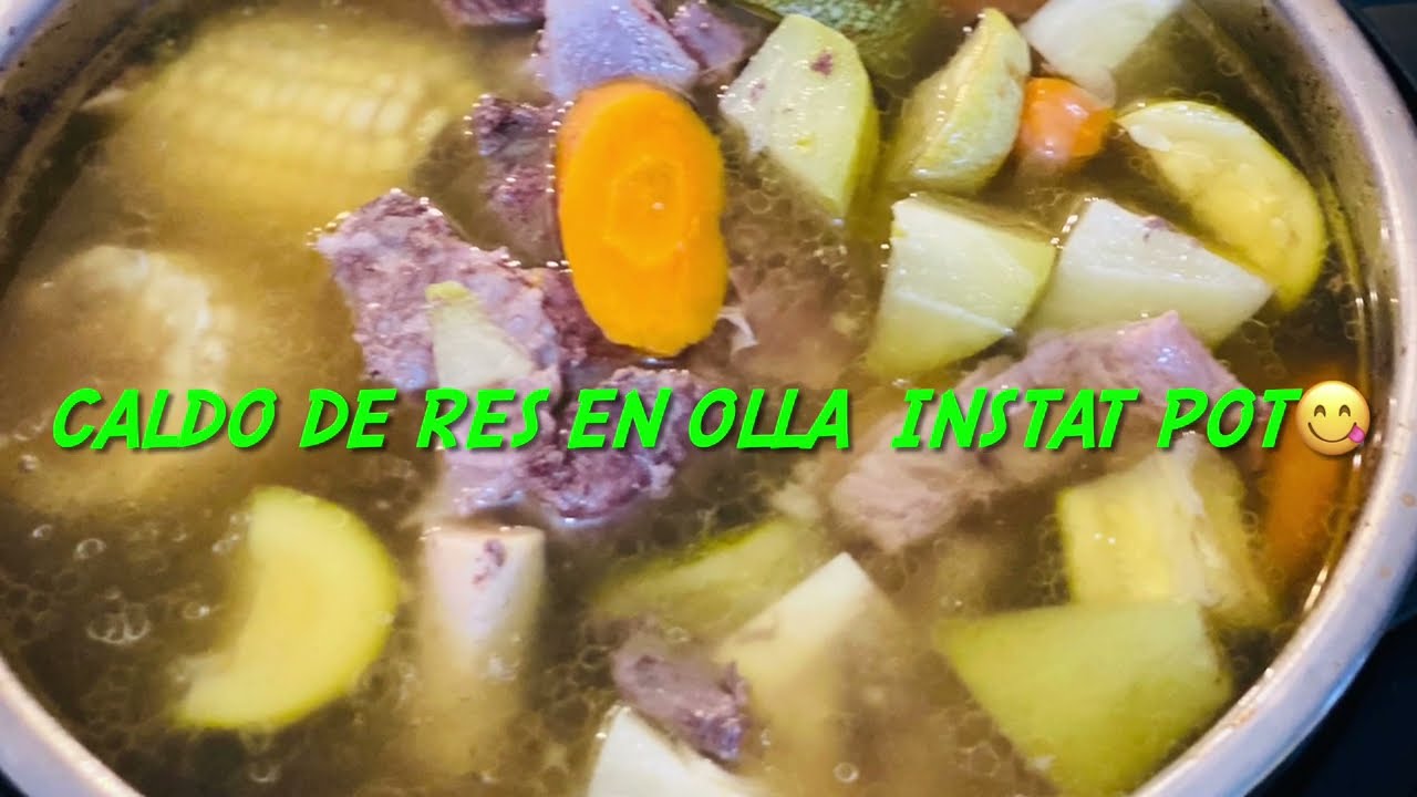 Caldo de res en olla instant pot, súper fácil de usar