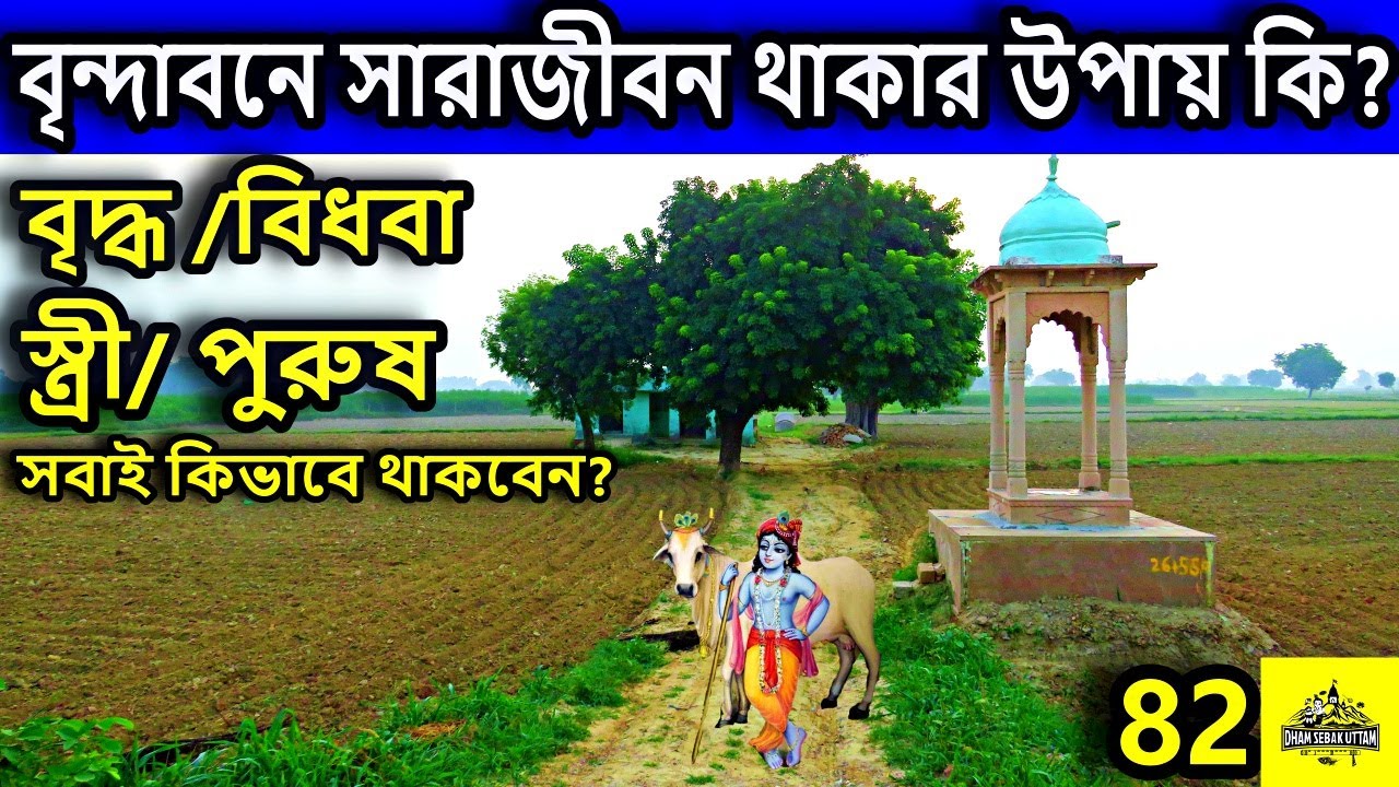 বৃন্দাবন ধাম,  বৃদ্ধ ও বিধবা বৃন্দাবনে সারাজীবন কিভাবে থাকবেন?।   বৃন্দাবন ধাম দর্শন, vrindavan