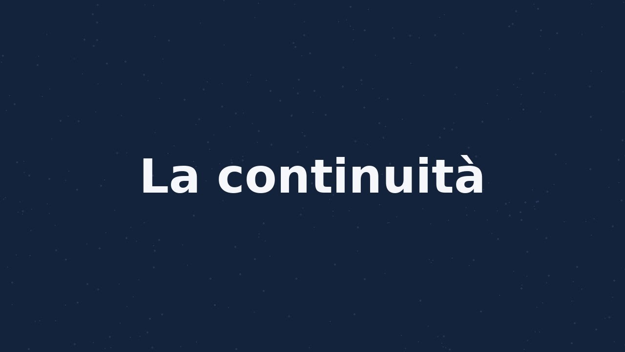 La continuit&agrave;