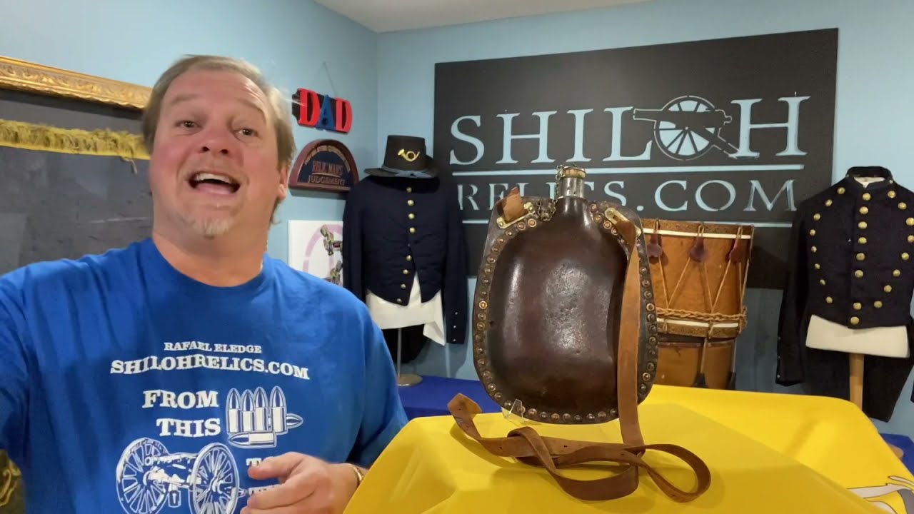 The 1862 Cantel Patent Civil War Soldier's Canteen Made of Leather