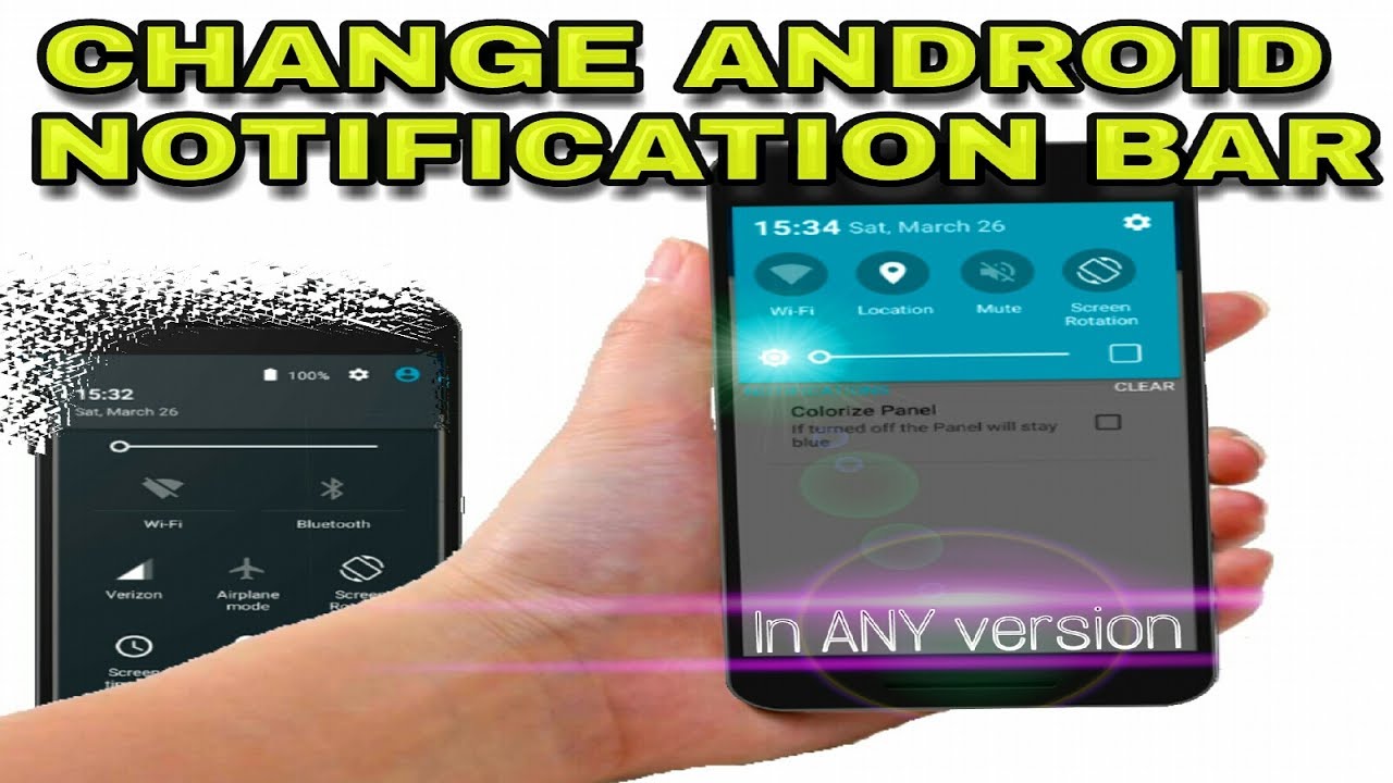 How to change android notification bar in any android version (no root)
