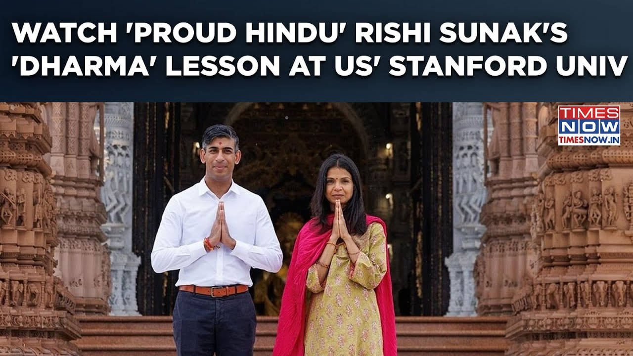 Watch Rishi Sunak's 'Dharma' Lesson At US' Stanford University: UK's 'Proud Hindu' Ex-PM Says...