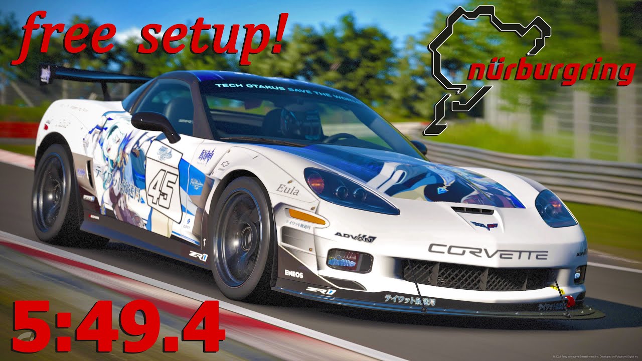 GT7: Corvette C6 ZR1: 5:49.4 Nordschleife Hotlap, Setup, and Style