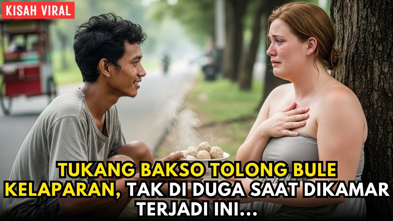 Bule Belanda Menangis Saat Ditolong Tukang Bakso, Tak Ada Yang Sangka Endingnya Begini!