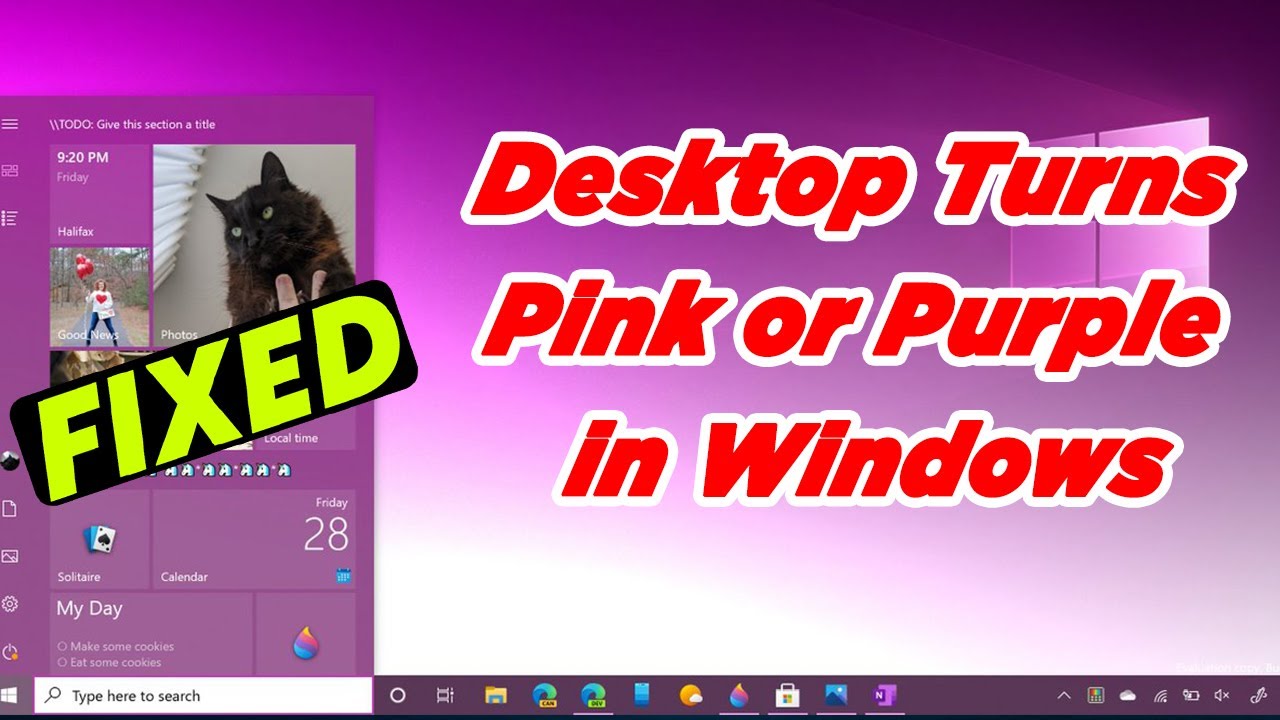 Розовый экран на мониторе Windows 10 | Экран моего компьютера стал розовым | Экран ПК стал фиолет...
