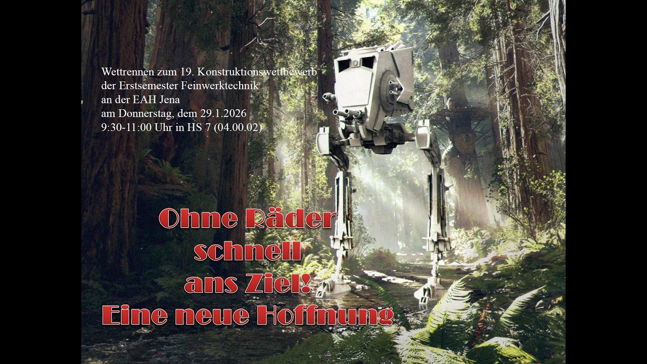 Konstruktionswettbewerb der Erstsemester Bachelor Feinwerktechnik der EAH Jena 2025