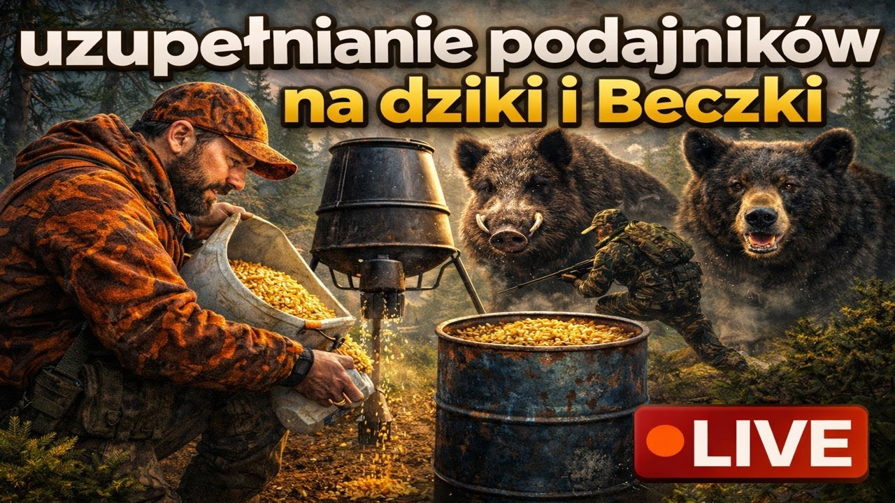 LIVE theHunter Classic | Podajniki na #dziki 🐗 Beczki na #baribal utrzymanie podajników