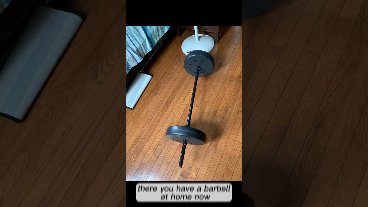 If you want a barbell at home do this!!#diy #workout #fitness #homeworkout #gym