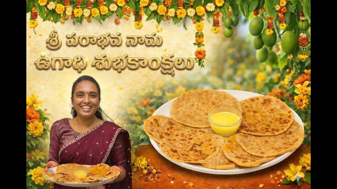 Ugadi Special Bobbatlu Recipe | Soft & Ghee Loaded Puran Poli