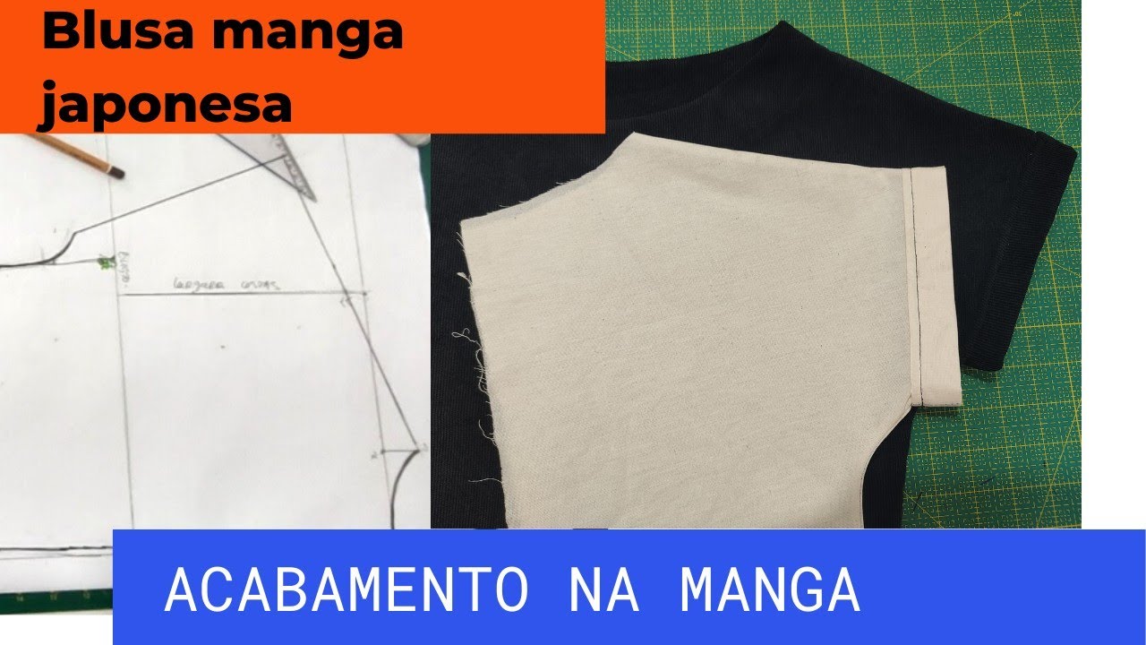 COMO FAZER ACABAMENTO NA MANGA JAPONESA (tecido da blusa cotelê )
