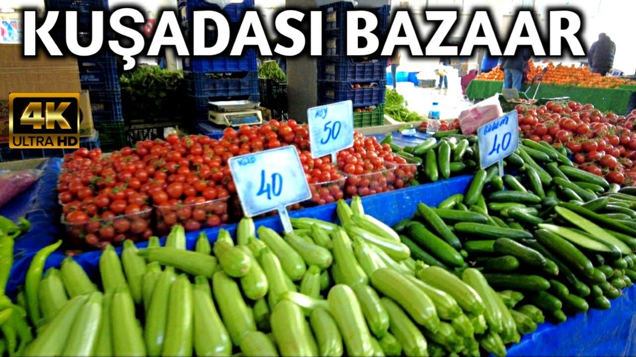 KUŞADASI AYDIN TÜRKİYE | BAZAAR DAY | WET MARKET 🇹🇷 | 20 February 2024 | 4k UHD 60fps