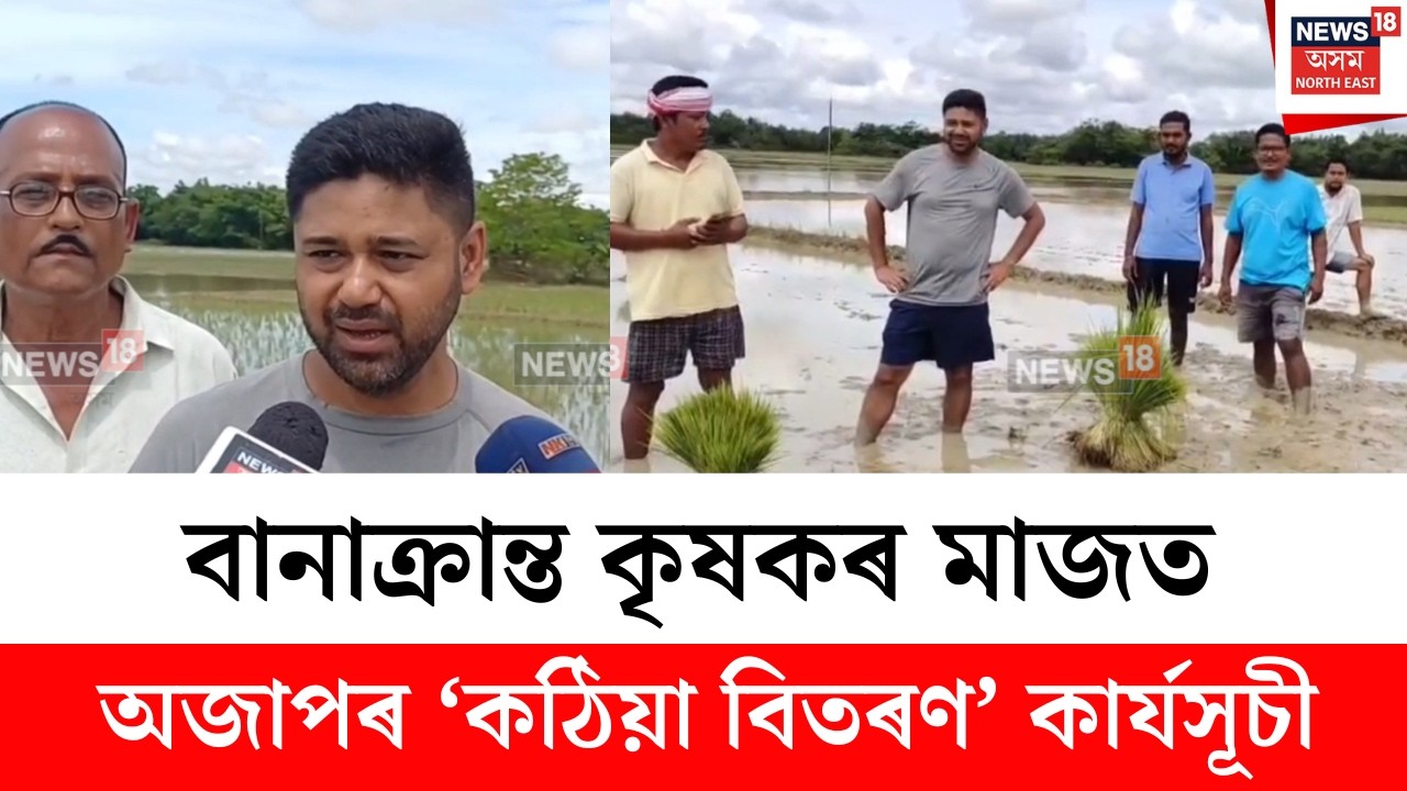 Lurinjyoti Gogoi In Charaideo | চৰাইদেউত বানাক্ৰান্ত কৃষকৰ মাজত অজাপৰ 'কঠিয়া বিতৰণ' কাৰ্যসূচী | N18V
