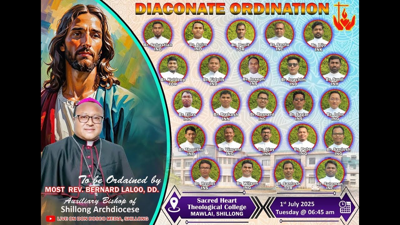 DIACONATE ORDINATION: SACRED HEART THEOLOGICAL COLLEGE MAWLAI