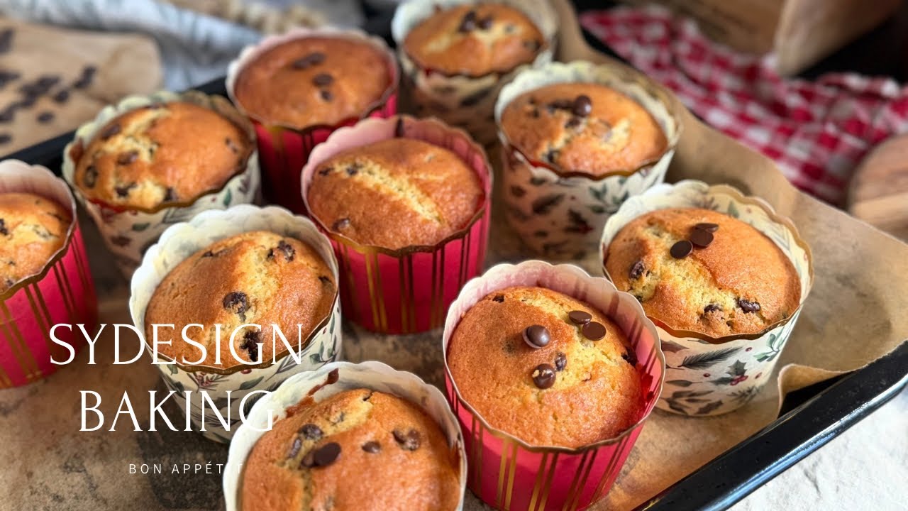 Super Soft Chocolate Chip Muffins | Full Recipe in Description 💛
