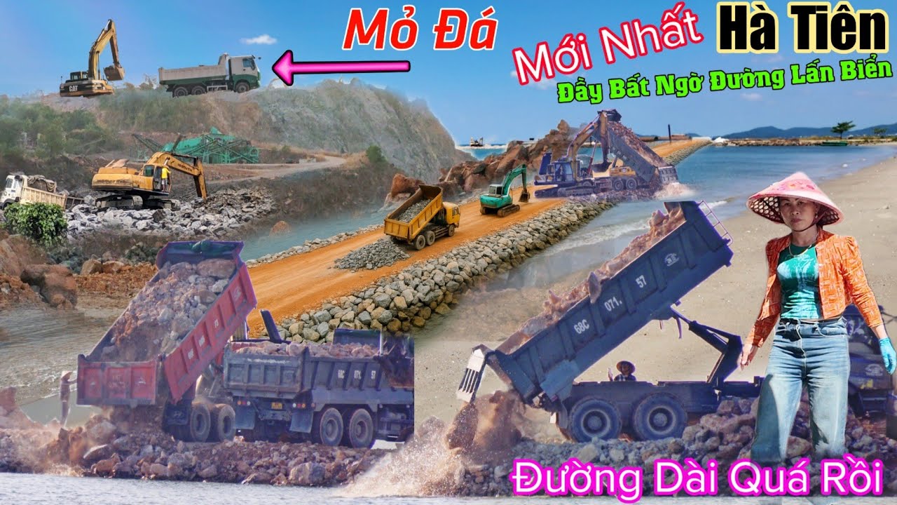 QUÁ DÀI RỒI tình hình bất ngờ đường ra cảng tổng hợp Hà Tiên, Mỏ Đá khủng khiếp đổ ra biển