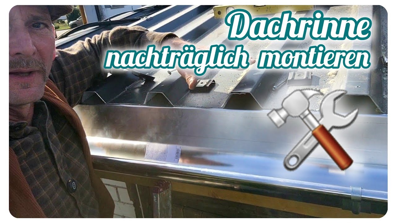 Alu Dachrinne von Sarei ganz einfach montieren 🔨 an einem Trapezblech Dach