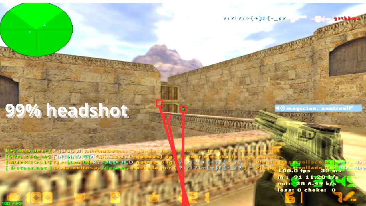 Yes he is chiting. CS 1.6