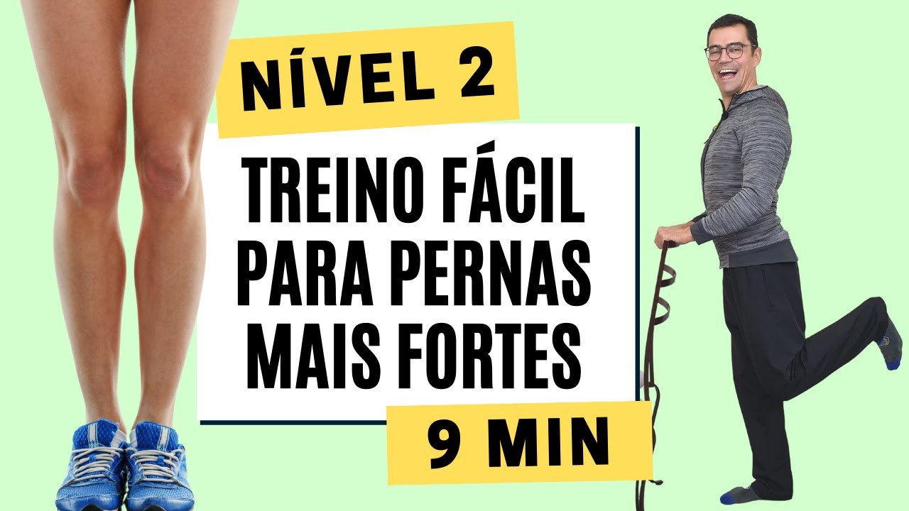 GIN&Aacute;STICA F&Aacute;CIL PARA FORTALECER AS PERNAS | N&iacute;vel 2 | Exerc&iacute;cios para Idosos e Iniciantes