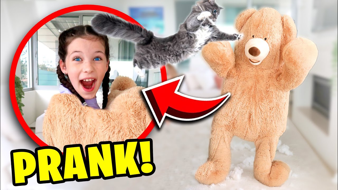 GIANT TEDDY BEAR PRANK ON OUR PETS! The Empire Family