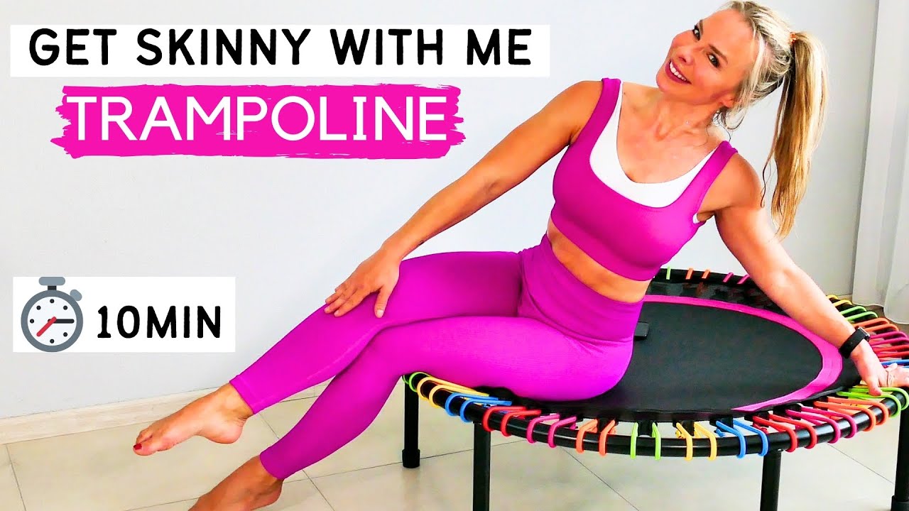 Rebounder workout 10 min/ trampoline exercises/ jumping fitness rebounding workouts