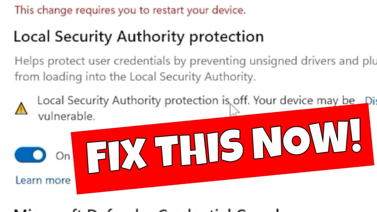 Как исправить ошибку защиты локальной службы Windows LSASS в Защитнике Windows
