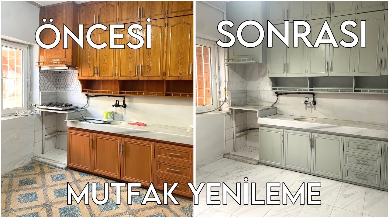 ESKİ MUTFAĞIMIZI YENİLEDİM | DOLAP BOYAMA | İNANILMAZ MUTFAK DEĞİŞİMİ
