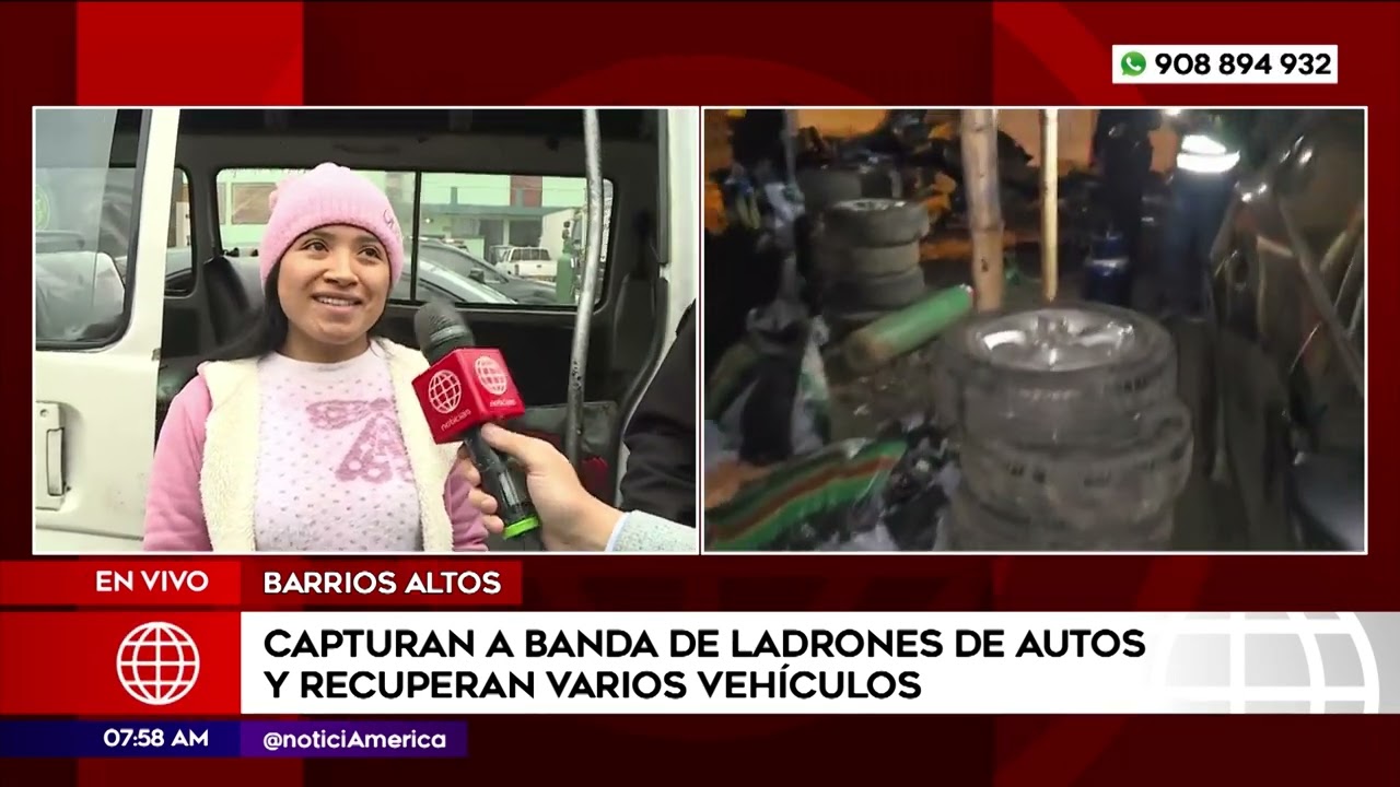 Capturan a banda de ladrones de autos y recuperan varios vehículos | Primera Edición | Noticias Perú