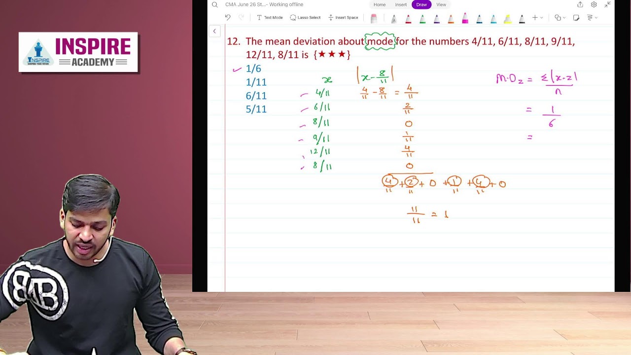 CMA Foundation Stats Lec 3 | MOD | June 26 Attempt |Prof Shubham Agarwal