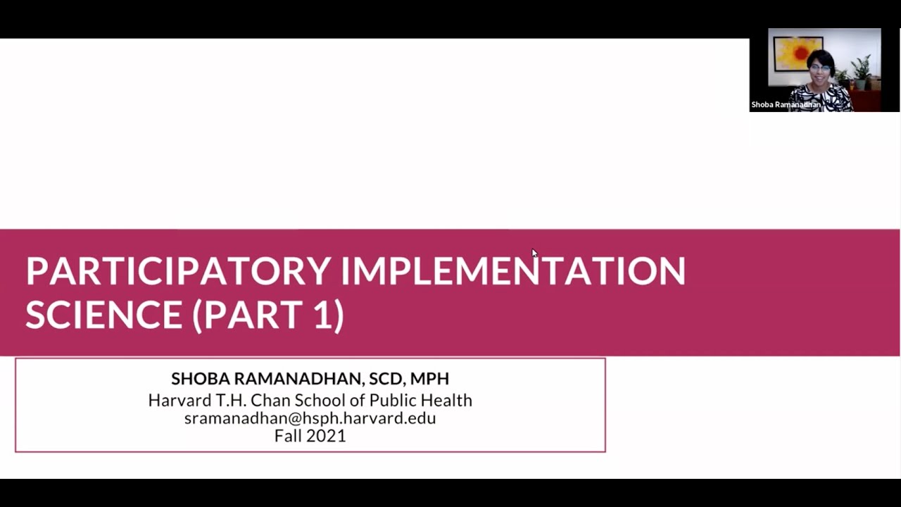 Participatory Implementation Science – Part 1