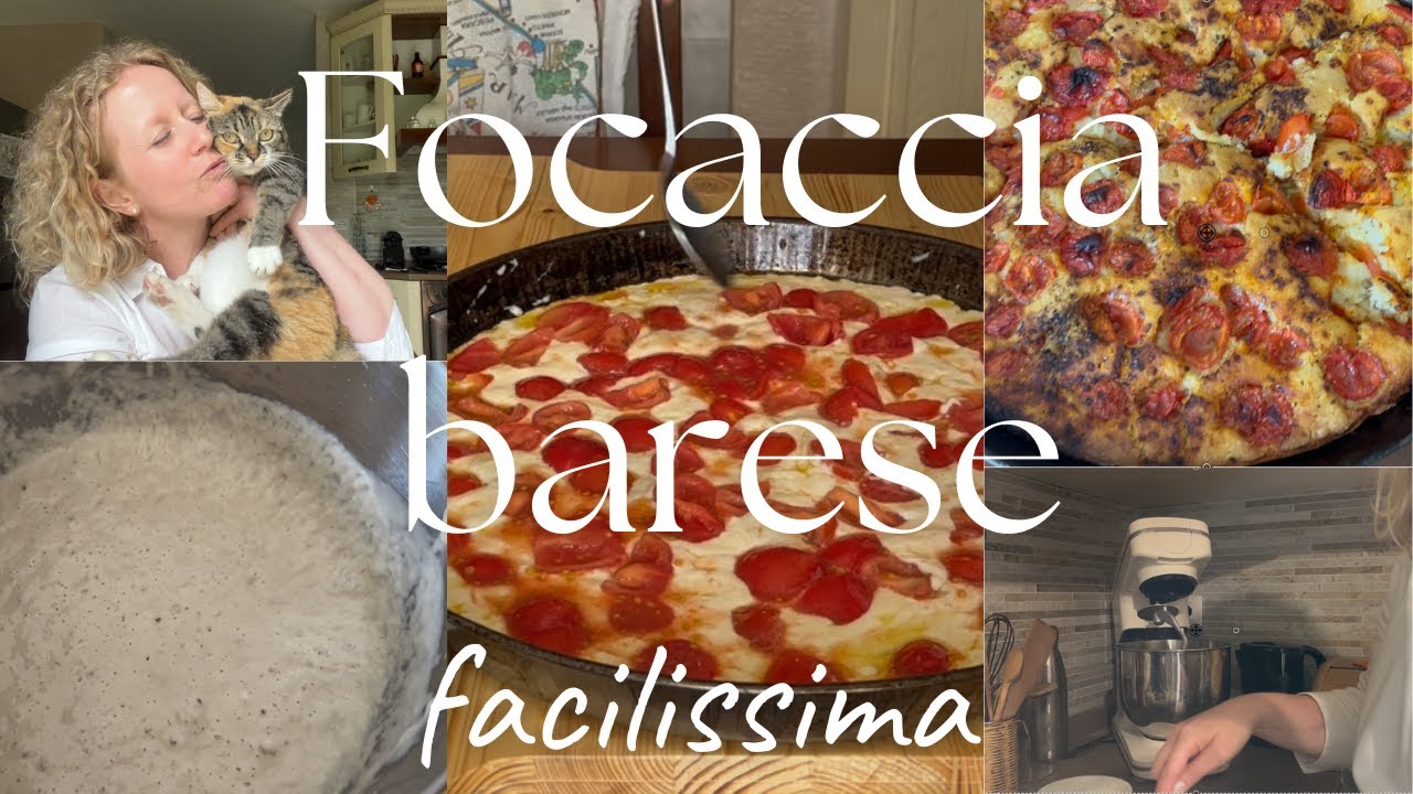 FOCACCIA BARESE, ricetta facilissima (con lievito madre) | Cuciniamo insieme